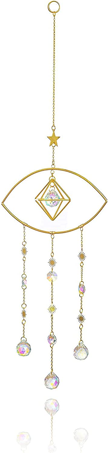 jia ning Sun Catchers Sun Catchers Crystal Light Catchers, Window hangings, Home Decor, Crystal Window Decorations, Rainbow Makers (Four Crystals)