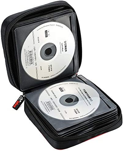 CCidea 40 Capacity CD/ DVD Case Holder Portable Wallet Disc Storage Binder for Car, Home,Travel Carrying Organizer (Black) Specials