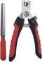 Bowwow & Meow Safe Dog Nails Clipper Trimmers Professional Cat Cutting Nails Pet Grooming Kit Safety (Large, Red)