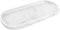 Luxspire Bathroom Vanity Tray, Toilet Tank Oval Storage Tray, Resin Handmade Bathroom Bathtub Kitchen Dresser Countertop Organizer for Soap Shampoo Candles Towel Plant Jewelry Ring Dish - White Marble