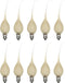 Creative Hobbies Country Style Silicone Dipped Candle Light Bulbs (Pkg of 10 Bulbs) ~ 5 Watt Pearlized Silicone, Gold Glow