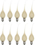 Creative Hobbies Country Style Silicone Dipped Candle Light Bulbs (Pkg of 10 Bulbs) ~ 5 Watt Pearlized Silicone, Gold Glow