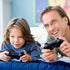 Burcica Wireless Controller for PS2 Play station 2 Dual Vibration - ClearBlue and ClearRed