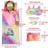 WONDOLL 18-inch Doll Clothes and Doll Sleeping Bag Set with Matching Sleepover Masks & Pillow
