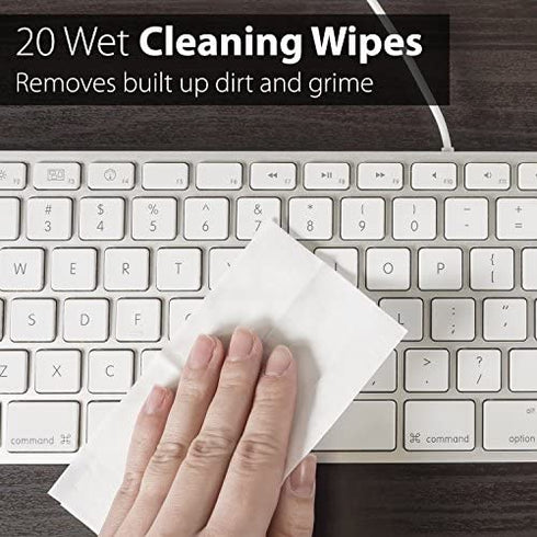GreatShield Screen Cleaning Kit with 2 Bottle Solution (60ml and 120ml), 2 Microfiber Cloths, 20 Non-Alcohol Screen Cleaning Wipes, and Brush for Laptops, PC monitors, Smartphones, Tablets, TVs