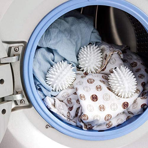 3pcs Hedgehog Dryer Balls Reusable Dryer Porcupine Ball for Dryer Machine Anti Static Soft Laundry Washing Balls (White)