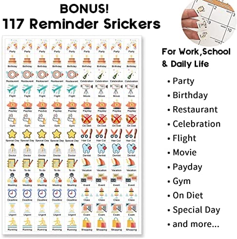 Desk Calendar 2023-2024, Monthly Desktop Calendar, Standing Flip Calendar with Thick Paper(Jan. 2023 - Jun. 2024, 10" x 8.25" ), Academic Year Standing Desk Calendar with Planner Stickers