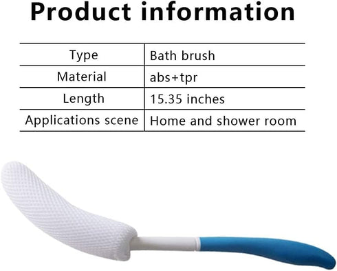 Vansun Long Handle Bath Brush?Back Scrubber for Shower,Soft Nylon Mesh Sponge for Shower,Easy Reach Anti-Slip Curve Handle Body Brush for Seniors/Pregnant Aid (0586UP)