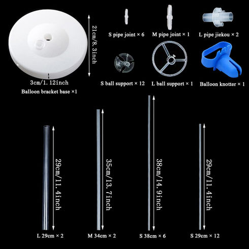 Balloon Stand Kit 2 Sets 4.3 FT Balloon Holder Kits for Table or Floor Adjustable Balloon Column Stand for Party Wedding Graduation Birthday Decorations