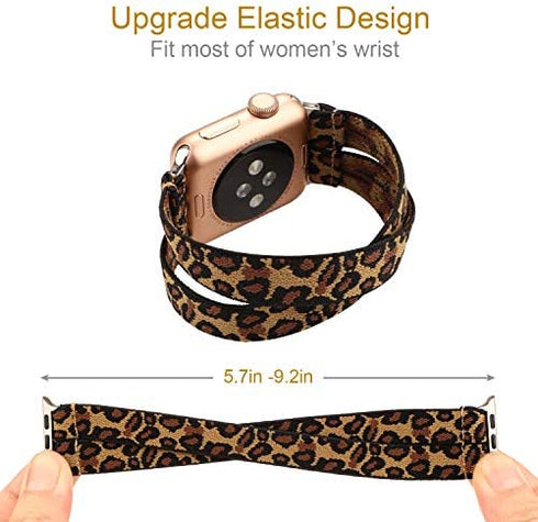 YOSWAN Stretchy Loop Strap Compatible for Apple Watch Band 41mm 40mm 38mm iWatch Series SE/7/6/5/4/3/2/1 Stretch Elastics Wristbelt