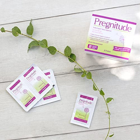 Pregnitude Reproductive Dietary Supplement - 60 Fertility Support Packets - Can Promote Regular Ovulation, Regular Menstrual Cycles, and Increase Quality of Eggs