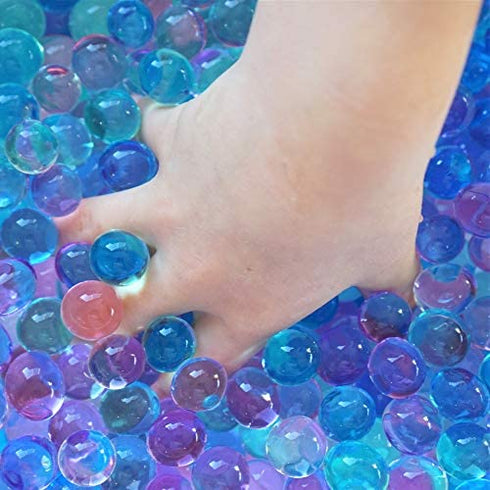 Dew Drops Ocean Water Beads Mermaid Lagoon Tactile Sensory Toys Bin Kit - 4 Mermaid Toy Dolls