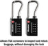 Master Lock 4696T, Pack of 2 Set Your Own Combination TSA Approved Luggage Lock, 2 Pack, Black