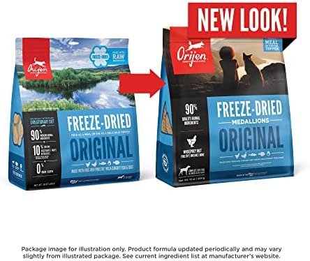 ORIJEN Original Freeze-Dried Dog Food, 6oz, High Protein, Grain-free Meal & Food Topper