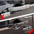 Gloss Black Door Handle Cover Trim for Land Rover Range Rover Sport 2010-2013 / Discovery 4 LR4 2009-2016 with 4 Smart Keyhole