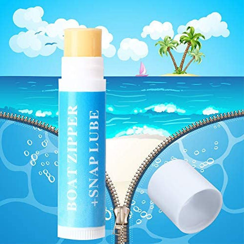 Snap and Zipper Lubricant Zip Wax for Boat Care Marine Snap Lube Stick Tube for Boat, Canvas, Wetsuit Drysuit, Bimini Snap
