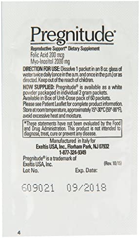 Pregnitude Reproductive Dietary Supplement - 60 Fertility Support Packets - Can Promote Regular Ovulation, Regular Menstrual Cycles, and Increase Quality of Eggs