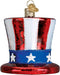 Old World Christmas Glass Blown Ornament Uncle Sam's Hat (36206)