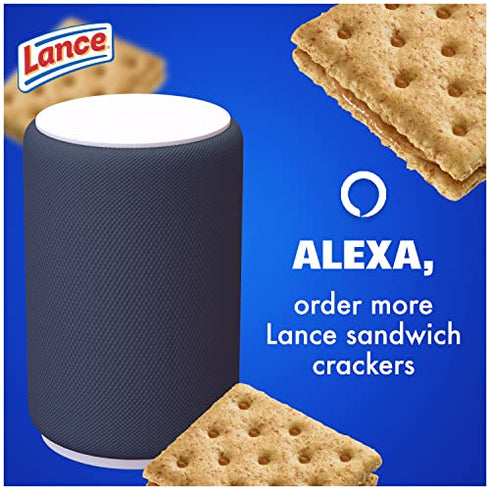 Lance Sandwich Crackers, Made with Whole Grain Crackers, Peanut Butter, 8 Individual Packs