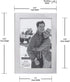 Malden International Designs Essentials Silver Metal Engravable Picture Frame, 4x6, Silver