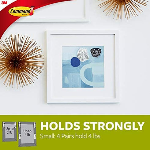 Command Small Picture Hanging Strips, Damage Free Hanging Picture Hangers, No Tools Wall Hanging Strips for Living Spaces, 18 White Adhesive Strip Pairs(36 Command Strips)