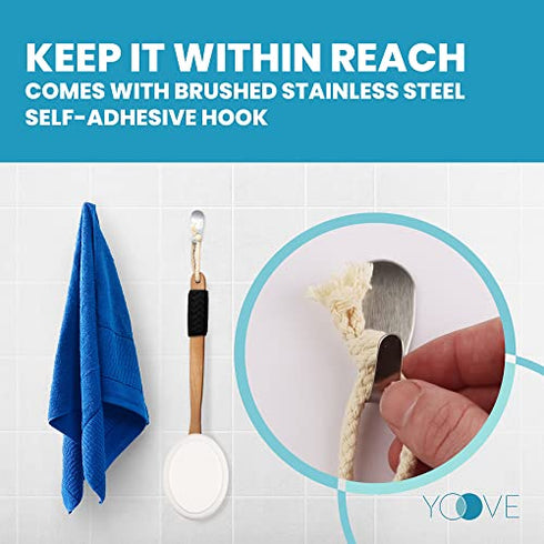 Lotion Applicator for Back | 17" Long Handle Back Lotion Applicator | Easy Reach Self Application for Body Cream, Self Tanning, Pain Relief Gels & Medical Ointments | Includes 4 Textured Pads