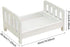 Baby Photography Bed Baby Photo Props White Wood Doll Bed Detachable Photo Background for Baby Photo Studio
