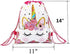 Unicorn Gifts for Girls Unicorn Drawstring Backpack, Sleep Mask, Unicorn Necklace Bracelet, Hair Ties