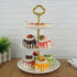 Artliving 3-tier Plastic Cake Stand-Dessert Stand-Cupcake Stand-Tea Party Serving Platter White Gold