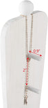 Mooca 3Pcs Wooden Freestanding Necklace Display Stand Holder with Multiple Height, 18 1/8" H, 15 1/4" H, 12 3/8" H, White Color