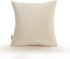 Acanva Solid Velvet Soft Decorative Throw Pillow, 18 x 18 in, Cream