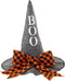 Mud Pie Witch Hat Halloween Table Sitter, Medium 6" x 4 1/2" Dia, Black