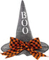 Mud Pie Witch Hat Halloween Table Sitter, Medium 6" x 4 1/2" Dia, Black