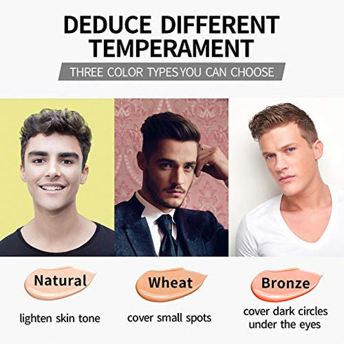 immetee BB Cream for Men, Tinted Moisturizer for Face, Concealer for Dark Circles & Spots, Mens Skincare and Evens Skin Tone Sunscreen PA++ 12 hours Lasting?Bronze?