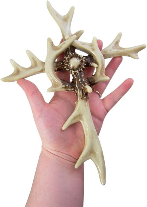 Rustic Antler Wall Cross 10 1/4 Inch