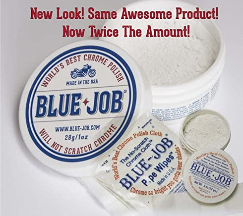 Blue-Job Chrome Polish - Perfect for Your Motorcycle! One Polish for All Your Needs
