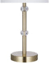 Amazon Brand Ravenna Home Contemporary Metal Table Lamp with Acrylic Accents, LED Bulb Included, 19.5"H, Antique Brass