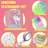 YOYTOO Unicorn Diary for Girls, Unicorn Stationery Set, Notebook, Pen, Stickers, Mini Stamps Set, Drawing Stencils, Unicorn Journal Gift for Drawing Writing for Girls Kids Ages 4-12