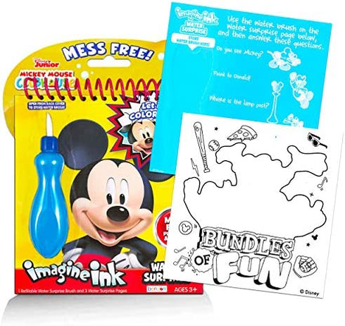 Imagine Ink Water Painting Books Set for Toddlers Kids Ages 3-5 ~ 3 Pack No Mess Paint with Water Books with Water Surprise Brushes, Mickey Mouse, Peppa Pig, Sesame Street Elmo Bundle