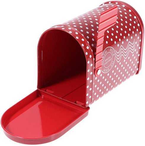 DOITOOL Tinplate Mailbox Christmas Cookie Box Tinplate Christmas Biscuits Tin Can for Kids Crafts and Decorating Activities Christmas New Year Party Favors