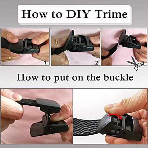 WYUZE 2 Pack/ 3 Pack Nylon Belts for Men, No Metal Military Belt Web 1.5" Adjustable Casual Belt with Plastic Buckle