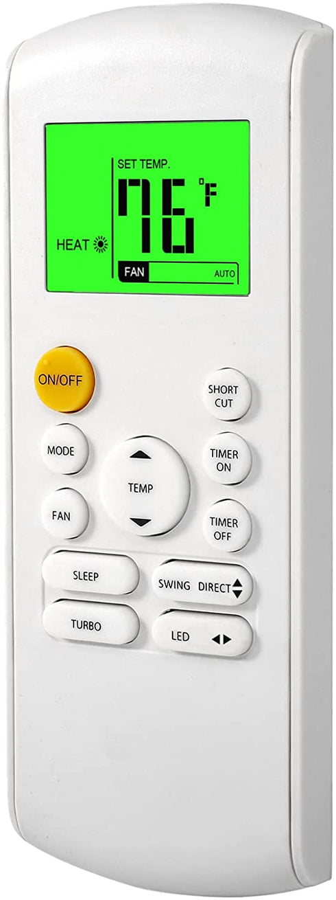 Replacement Remote Control for Midea MRCOOL FRIMEC Klimaire AC Air Conditioner RG57B1/BGE RG57B2/BGE RG57B/BGE RG57/BGE RG57A/BGE RG57A6/BGEF RG57A7/BGEF RG57A6/BGEFU1 RG57E1/BGEU1 RG57H3/BGEFU1