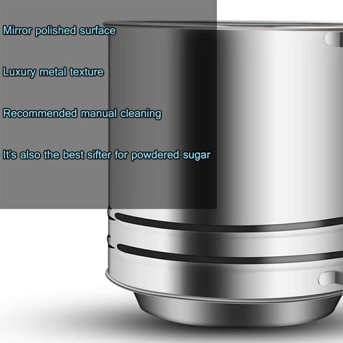 NPYPQ 5-Cup Stainless Steel Flour Sifter for Baking