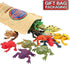 ValeforToy Frog Toys,12 Pack Mini Rubber Frog Sets,Super Stretches Material TPR with Gift Bag, Realistic Frog Figure Toys for Boy