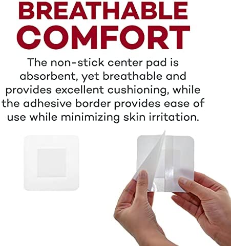 Dealmed Sterile Bordered Gauze Island Dressings – 25 Count, 4" x 4" Gauze Pads, Disposable, Latex-Free, Adhesive Borders with Non-Stick Pads, Wound Dressing for First Aid Kit and Medical Facilities