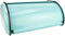 Home Basics Stainless Steel Bread Box with Roll Up Top Lid for Kitchen Counter Food Storage, Bread Bin Box Keeper Holder Also use Baked Goods, Loaf, Cookies & Buns (Turquoise)