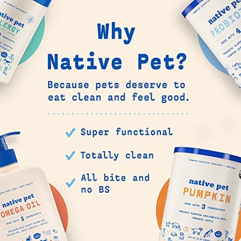 Native Pet Organic Pumpkin for Dogs (8 oz) - All-Natural, Organic Fiber for Dogs - Mix with Water to Create Delicious Pumpkin Puree - Prevent Waste with a Canned Pumpkin Alternative! (8 oz)