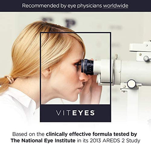 Viteyes AREDS 2 Classic Macular Health Formula Softgels, Eye Health Vitamin for Vision Protection, Lower Zinc, Eye Vitamins, Macular Vitamins, Beta-Carotene Free, 60 Softgels