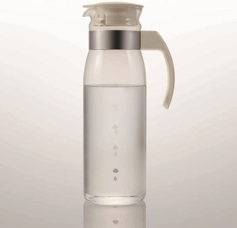 Hario Slim Water Jug with Handle, 1400ml, White