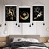 DAWNTREES Tapestry for Bedroom Teen Girl | wall Moon Tapestry Aesthetic | Moon Phase Tapestry | Tapestry Aesthetic for Room, Living Room,Dorm(50CMX35CM) (3 pieces)